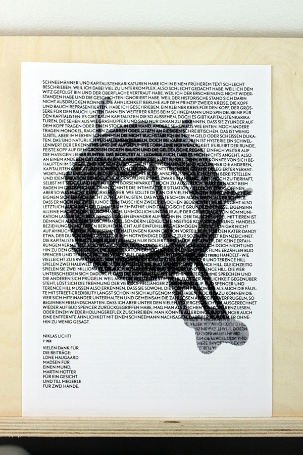Niklas Lichti Text Poster 2-2010 GANG bildende Kunst im Schauspielhaus Wien